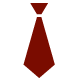 An illustration of a red neck tie. 