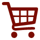 An illustration of a red shopping cart.