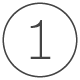 The number one inside of a circle.